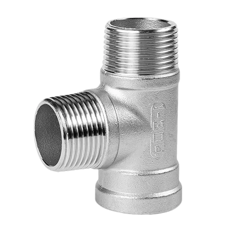 BSP Stainless Steel Male-Ibhinqa-Ibhinqa Tee Fitting