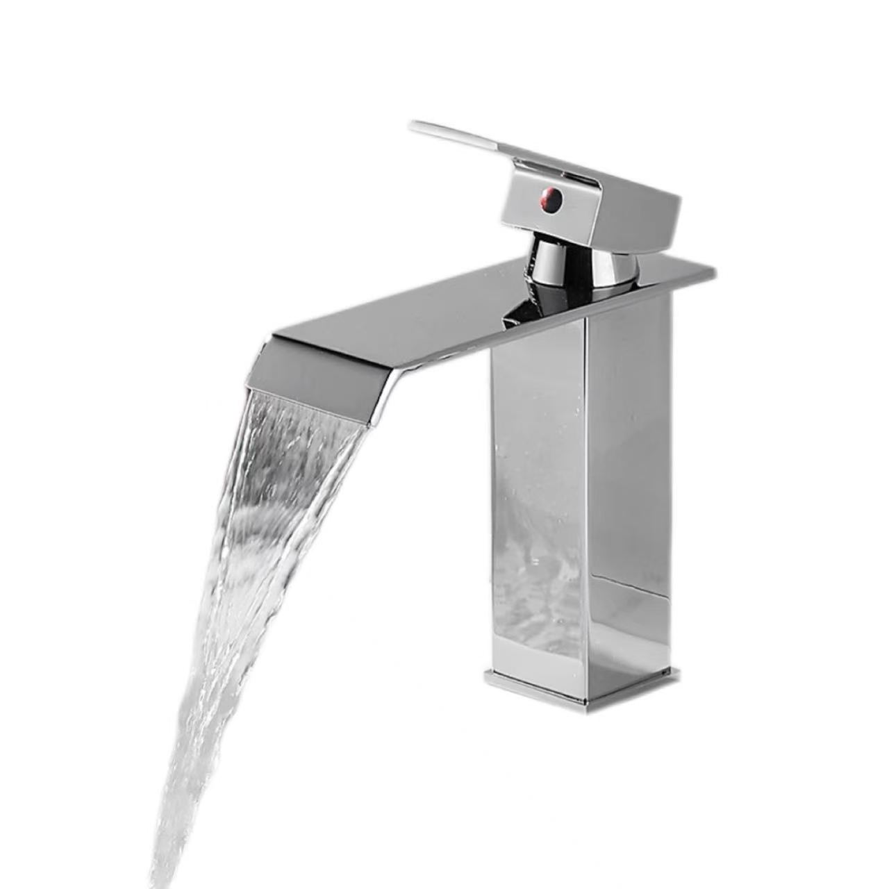 I-Chrome-Plated Flat-Spout Waterfall eshushu kunye neMpopo yamanzi abandayo