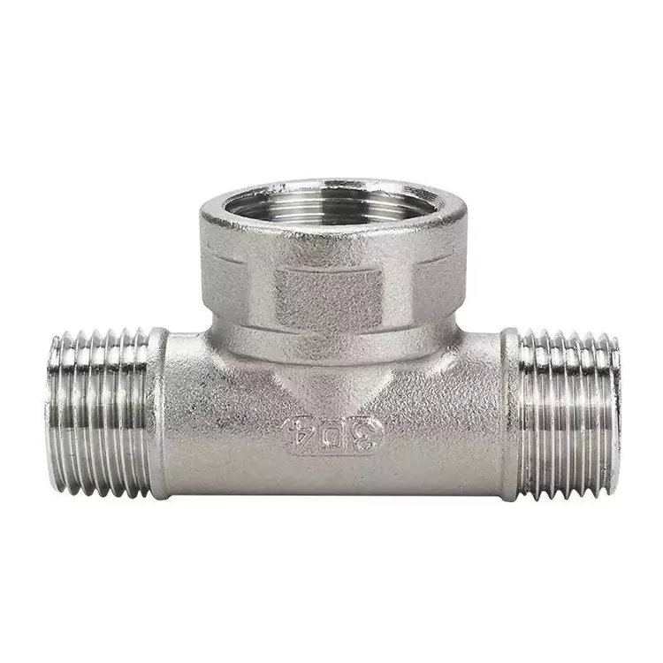 DN15-DN100 BSP Stainless Steel Medium-Large Pipe Tee
