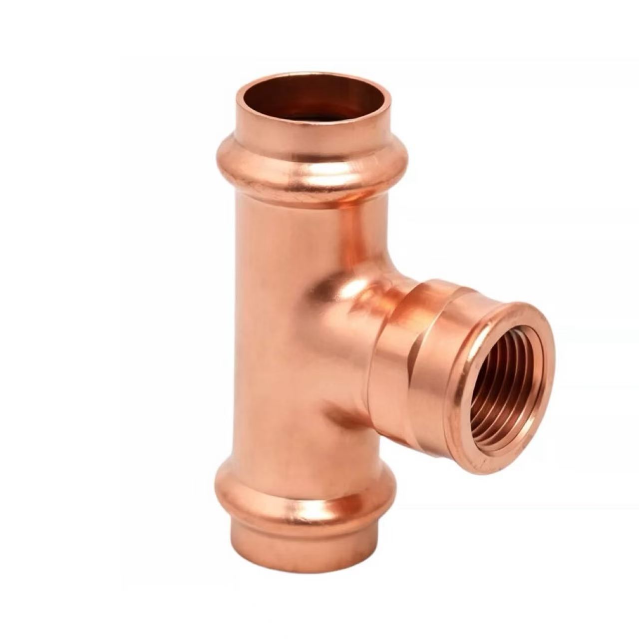 I-Double-Clamp Internal Thread Tee Connector