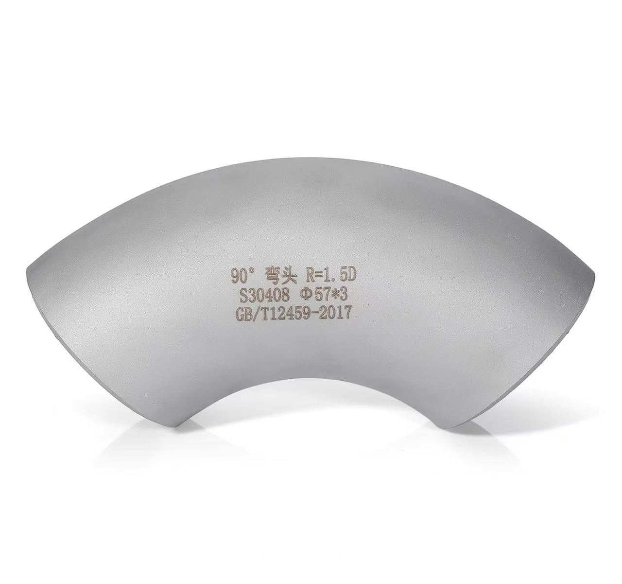 Imboniselo engenamthungo ye-90-degree welded elbow