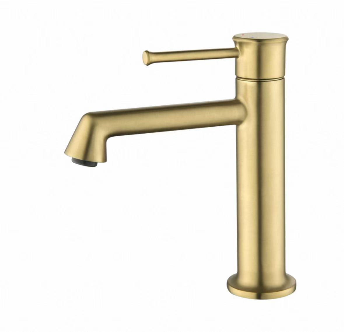 I-Matte Gold Cylindrical One-Control Faucet