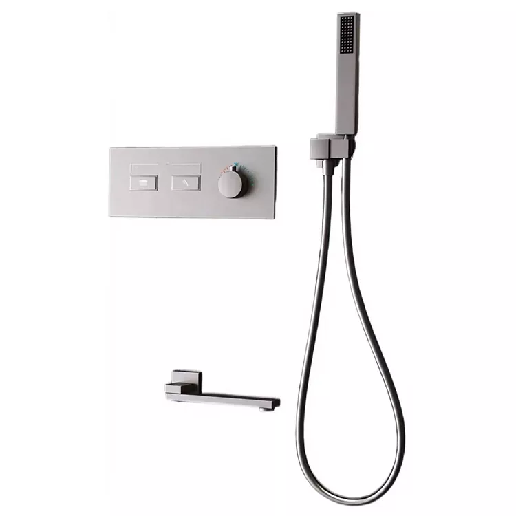 Minimalist Dark Gunmetal Dual-Outlet Ishawa intloko