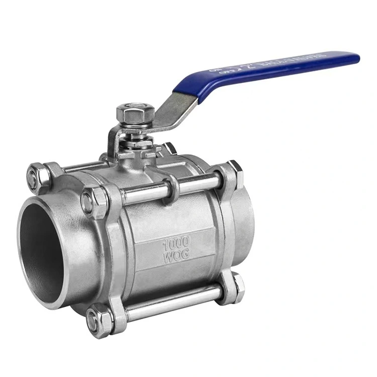 Ukuhlohla ngokukhawuleza okuLungisiweyo 3PC Butt-Weld Ball Valve
