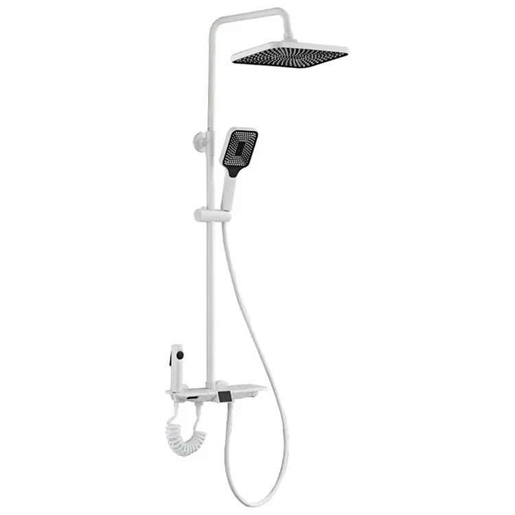White Thermostatic Digital Bonisa Ishawari Seti kunye Spray Gun White Thermostatic Digital Bonisa Ishawari Seti kunye Spray Gun